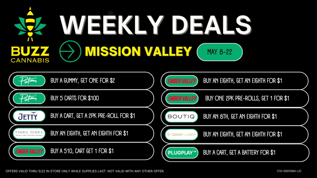 Mission Valley Weekly Deals 5/8-5/22