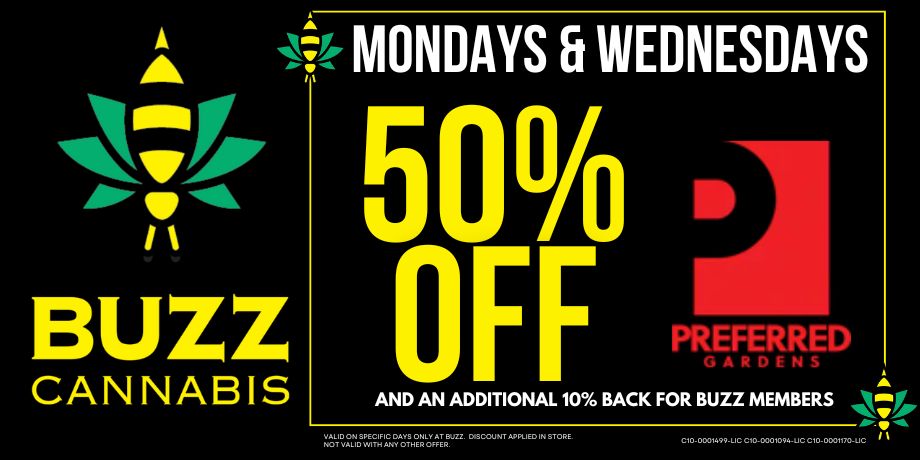 50% OFF Preferred Gardens Mondays & Wednesdays