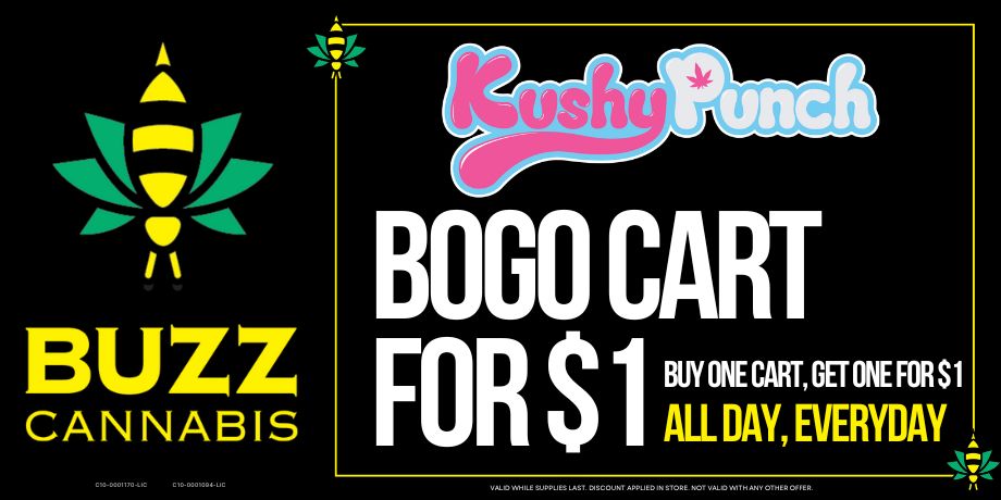 Kushy Punch BOGO Cart for $1