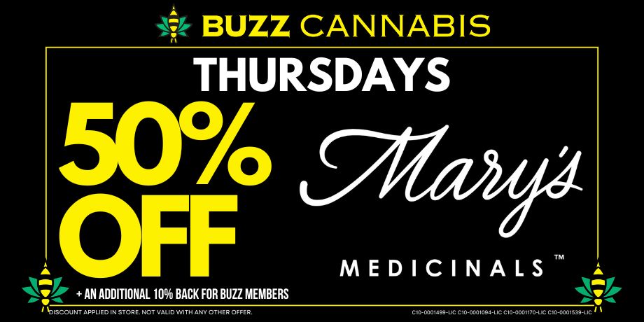50% OFF Marys Medicinal Thursdays