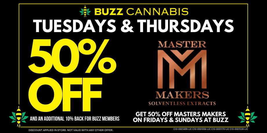 50% OFF Master Makers Tuesdays & Thursdays