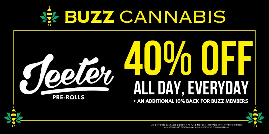 40% OFF Jeeter Pre-Rolls all day everyday