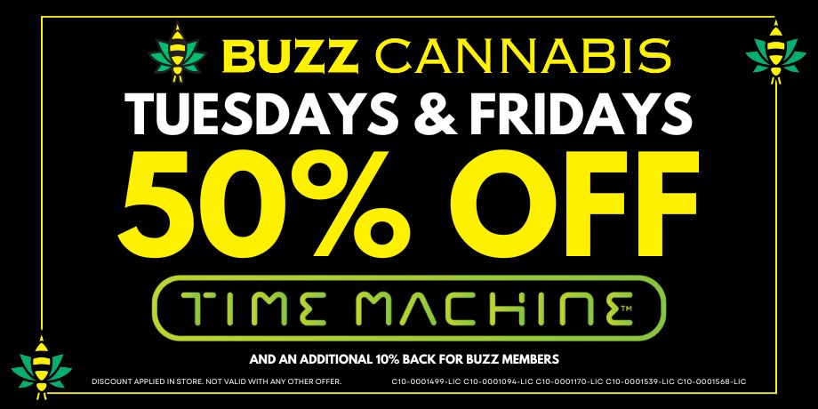 50% OFF Time Machine Tuesdays and Fridays